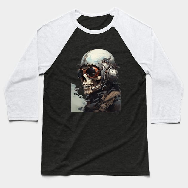 Sci Fi Skill Fighter Pilot Baseball T-Shirt by DavidLoblaw